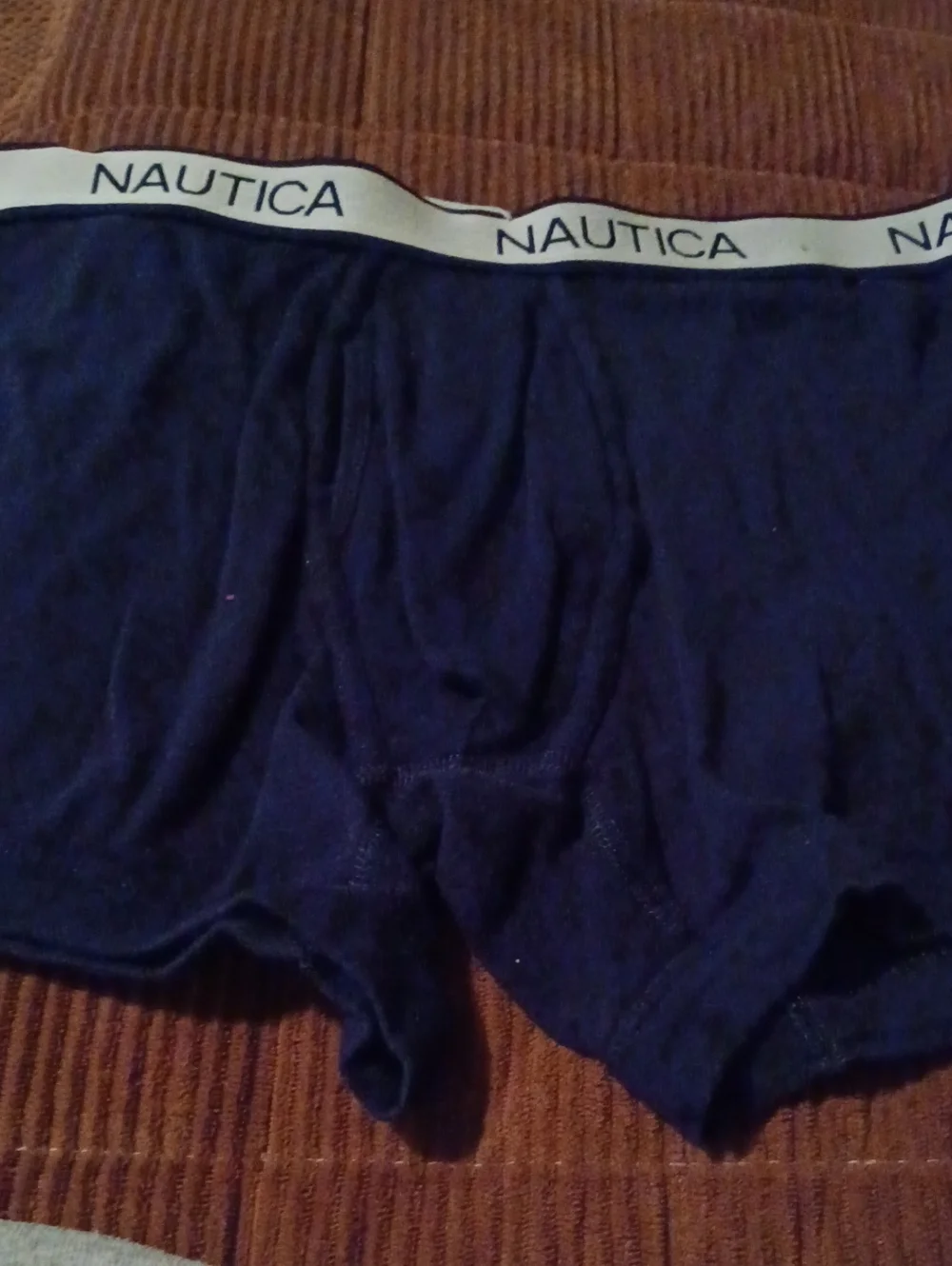 Nautica Navy Boxer Briefs with Red/White Pattern & Blue And Gray Solid Color - 4